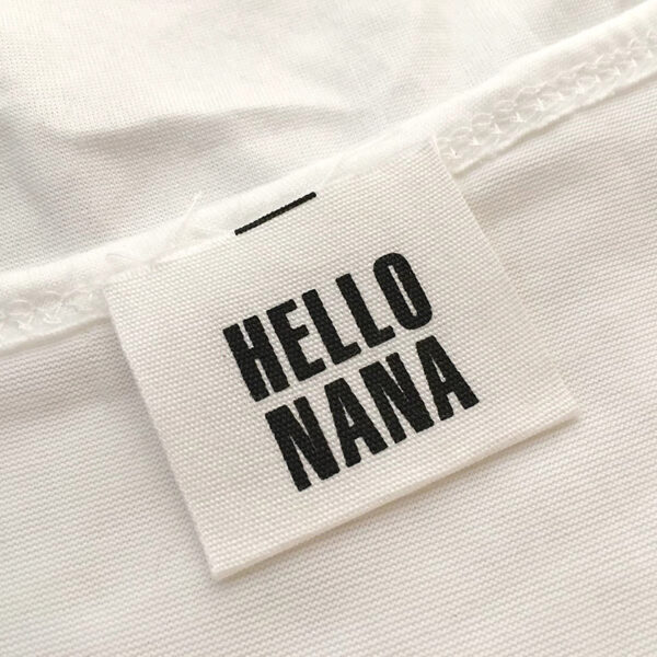 white cotton printing label